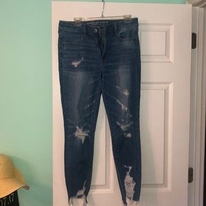 AEO ripped jeggings